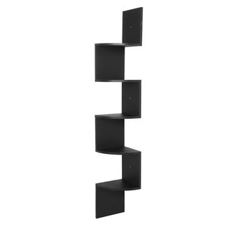 Woltu Woltu Mensole Ad Angolo Mensola Da Muro Zig Zag Scaffale A Parete Decorazione Nero