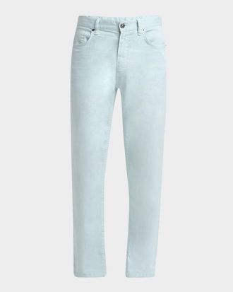 Ermenegildo Zegna Mens Comfort Linen and Cotton Five-Pocket Pants