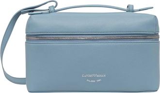Emporio Armani Tassen, Dames, Blauw, ONE Size, Leer, Crossbody Tas