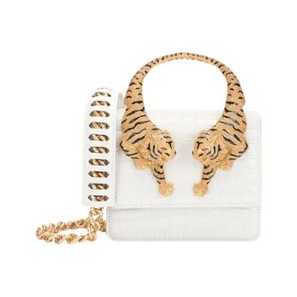 Roberto Cavalli Medium Roar Bag - female - Roberto Cavalli - Cross Body Bags - White - ONE SIZE - Bags