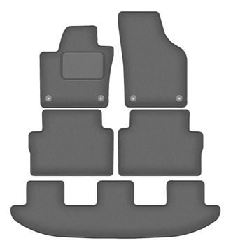 OEM Alfombrillas De Terciopelo Color Grafito Para: Seat Alhambra Ii Monovolumen (2010-)