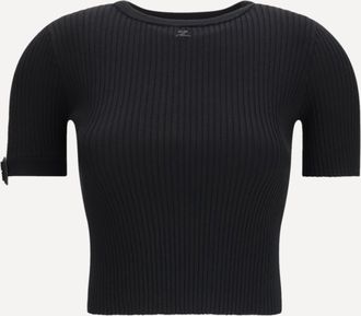 Courr&egrave;ges Ribbed crop Top Female M