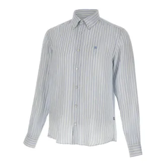 HUGO BOSS Hugo, Casual Shirts, male, Blue, Size: 3XL H-Liam Shirt