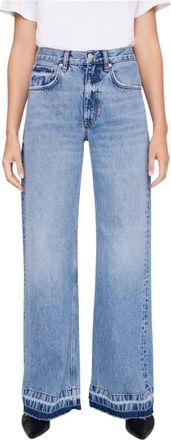 Anine Bing Lewis Flared Jeans - Dames - Loose Fit Jeans - Blauw - W28 - Katoen - Jeans