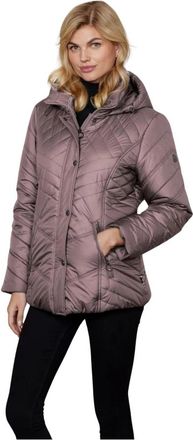 Junge Kate Comfort Fit Jas - Dames - Winterjassen - Paars - 7XL - Polyester - Jassen