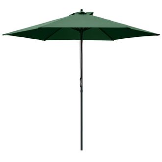 OUTSUNNY 2.8m Patio Umbrella Parasol Outdoor Table Umbrella 6 Ribs Green | TJ Hughes