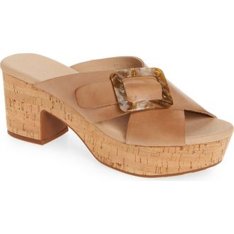 Chocolat Blu Grita Platform Sandal in Sand Leather at Nordstrom, Size 8.5