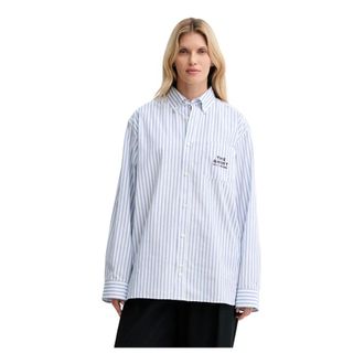 A.P.C. A.p.c., Dames, Blouses & Shirts, Blauw, Maat: S Katoen