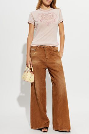 Diesel T-shirt T-ILA-AA1, Womens, Pink