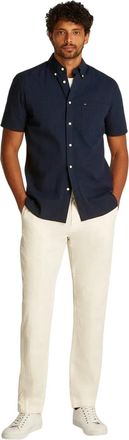 Tommy Hilfiger Heren Normaal Overhemd (Woestijnlucht)