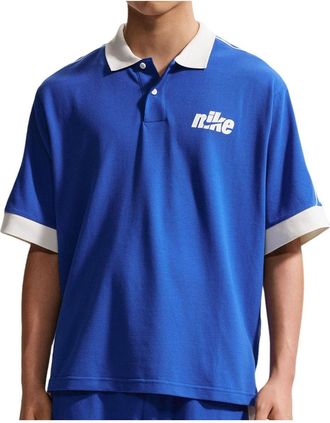 Nike Sportswear Club Oversized Polo Shirt Game Royal Sail IF0724-480