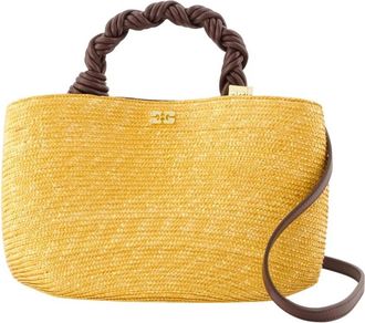 Ganni Bou Small Bag - Dames - Shoppers - Geel - ONE Size - Katoen - Tassen