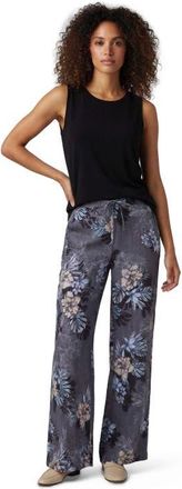 Lords of Harlech Exotic Floral Lillian Womens Wide-leg Pant in Exotic Floral Black at Nordstrom, Size X-Large