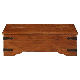 Berkfield Home Coffee Table Solid Acacia Wood Honey Finish 110x55x35 cm in Brown | Size: 110 x 55 x 35 cm