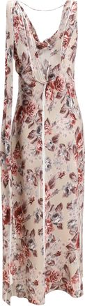 Acne Studios Womens Dress Floral-Print Multi Beige Viscose