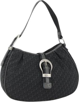 Dior Pre-owned Shoulder Bags, female, Black, Size: ONE SIZE Pre-owned Vintage Trotter Shoulder Bag