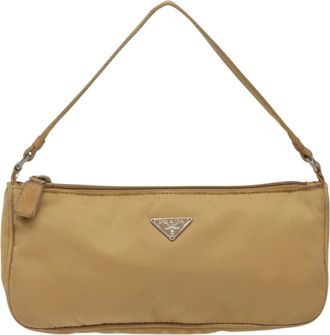 Prada Re-Edition Beige Nylon Handbag (Pre-Owned)