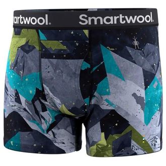Smartwool Merino Print Boxer Brief Boxed Merinounterw&auml;sche f&uuml;r Herren | blau