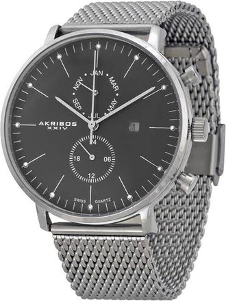 Akribos XXIV Black Mens Watch AK685SSB