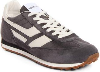 Tom Ford Mick Mixed Media Sneaker in Tra Anthracite/amber at Nordstrom, Size 42