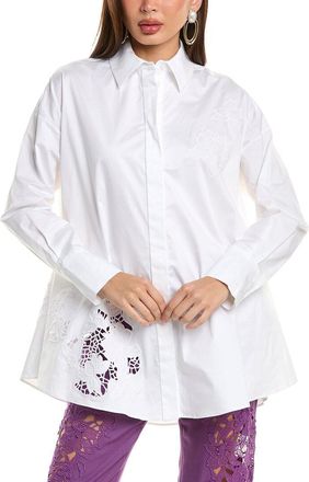 Oscar De La Renta Oscar De La Renta Gardenia Threadwork Shirt
