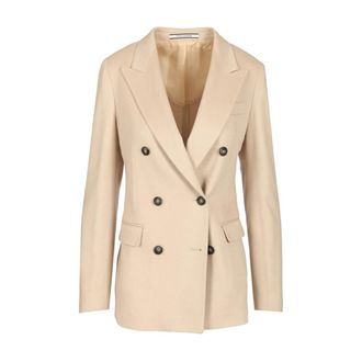 Tagliatore Parigi Double-Breasted Blazer - female - Tagliatore - Blazers - Beige - M - Jackets