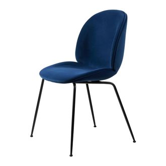 GUBI Beetle Dining Chair Vollpolsterung (Conic Base), Schwarz / Remix 3 (003)