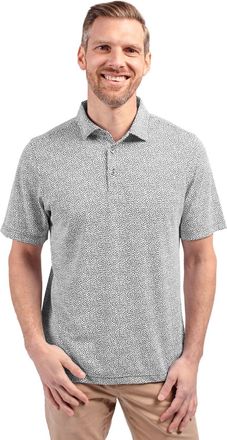 Cutter & Buck Virtue Eco Pique Botanical Print Recycled Mens Polo