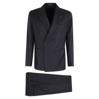 Tagliatore Double Breasted Suits, male, Blue, Size: M Naples Suit