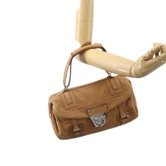 Ferragamo Pre-owned Handbags, female, Brown, Size: ONE SIZE Pre-owned Leather Handbag