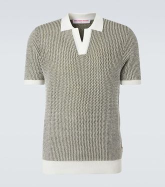 Orlebar Brown Horton crochet cotton polo sweater