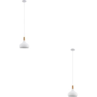 Loops 2 PACK Stylish Modern White Pendant Ceiling Light for Indoor Spaces