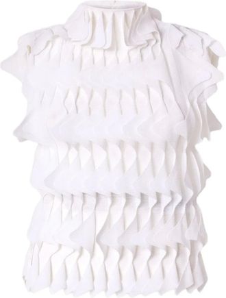 Missoni Blusa smanicata con ruches - Bianco