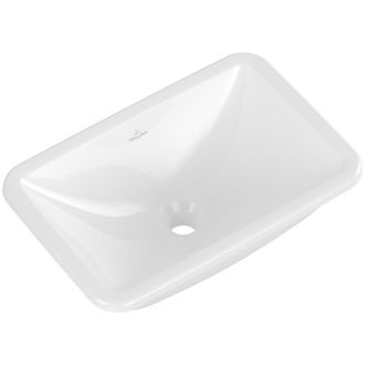 Villeroy & Boch Villeroy&boch - Lavabo Rectangular 67,5 X 45 Para Empotrar Desde Abajo Villeroy Et Boch Loop & Friends Titanceram Piedra Blanco Con Rebosadero