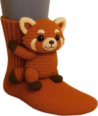 Generic Animal Socks Women,3D Knit Novelty Funny Socks for Aldult,Cute Warm and Soft Ladies Sock Cotton Breathable Anti-Sweat Design,Winter Sock Christmas Gif