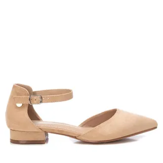 Xti Womens Ankle Strap Flat Shoes In Taupe