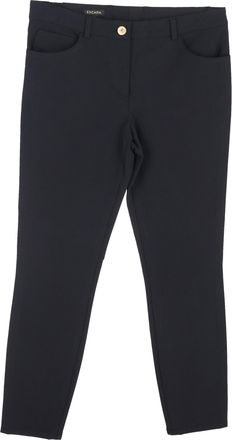 Escada Straight-Leg Trousers in Black Silk