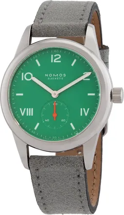 NOMOS Glash&uuml;tte Club Campus 36mm Hand Wind Electric Green Dial Mens Watch 715.GB