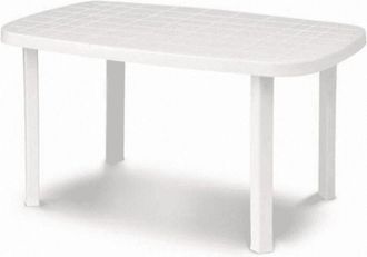 OEM Mesa Ovalada De Resina Blanca Para Jard&iacute;n Otello 140x80x72 Cm