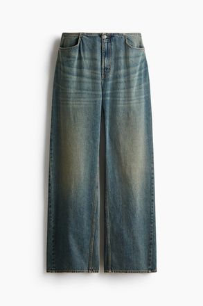 H&M Baggy Low Jeans - Denimblau