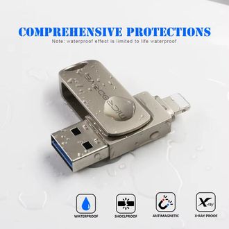 OEM Memoria Usb De 256 Gb De Aleaci&oacute;n De Zinc, Apple Stickdrive G2, Alta Velocidad De Lectura, Interfaz Dual Lightning Y Usb 2.0, Compatibilidad Universal