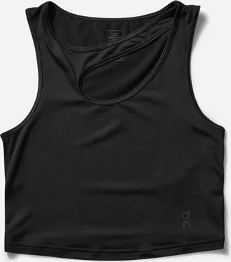 On Women s Studio Cut-Out Crop Top Black