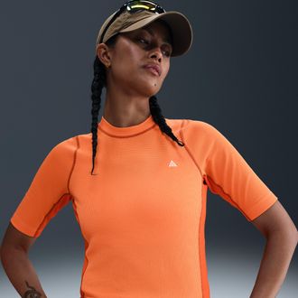 Nike Womens Nike ACG Chinati Dri-FIT ADV UV Protection Base Layer in Orange | HV0581-833