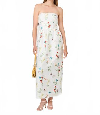 French Connection Christine Floral Maxi Dress In Summer White