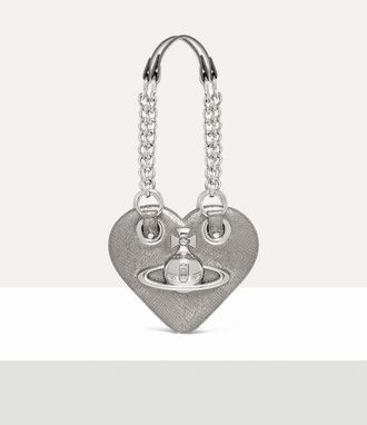 Vivienne Westwood Juliet Heart Chain Bag Python-effect Emboss Iron