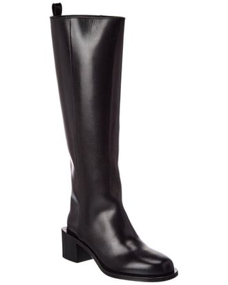 Valentino Roman Stud Leather Knee-High Boot