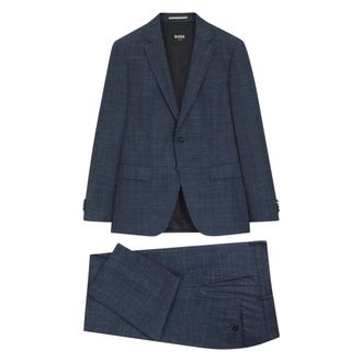 HUGO BOSS Kostuums, Heren, Blauw, XL, Single Breasted Suit