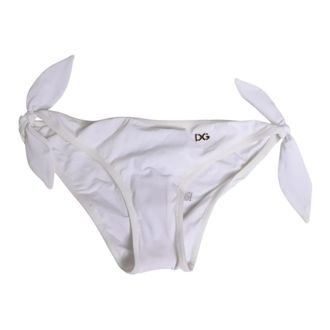 Dolce & Gabbana Bikinis, female, White, Size: S Side Tie Bikini Bottom