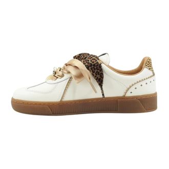Gio+ Blue1030 Combi Sneaker - Dames - Schoenen - Wit - Maat: 37 EU Leer