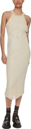 Patrizia Pepe Slim-fit Midi Jurk - Dames - Casual kleedjes - Beige - XL - Kleedjes
